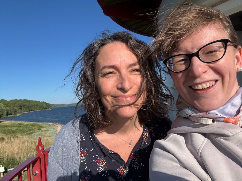 Caroline Goujon and myself at the top of the beacon