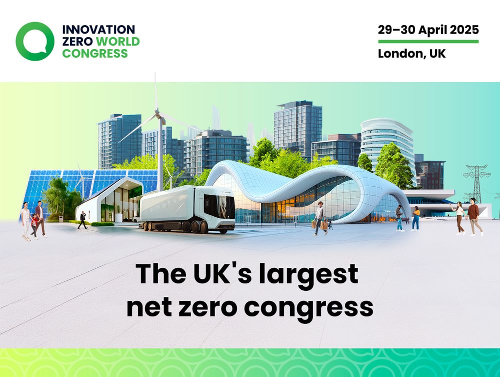 Illustration of urban landscape with different elements linked to emissions and net zero targets