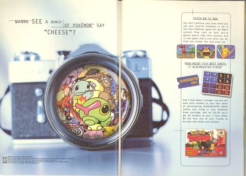 Pokémon Snap ad
Nintendo
N64
1999