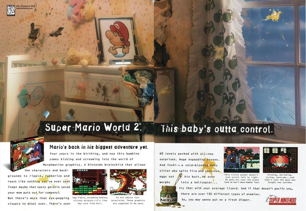 Super Mario World 2: Yoshi's Island ad
Nintendo
SNES
1995