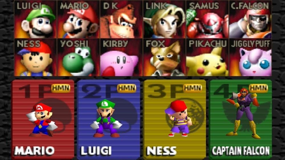 Super Smash bros character select 