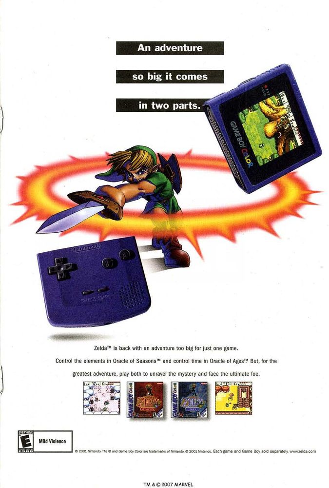 The Legend of Zelda: Oracle of Seasons ad
Nintendo 
Gameboy
(2001)
