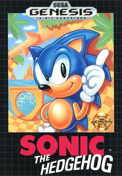Sonic the Hedgehog official box art for the SEGA Genesis