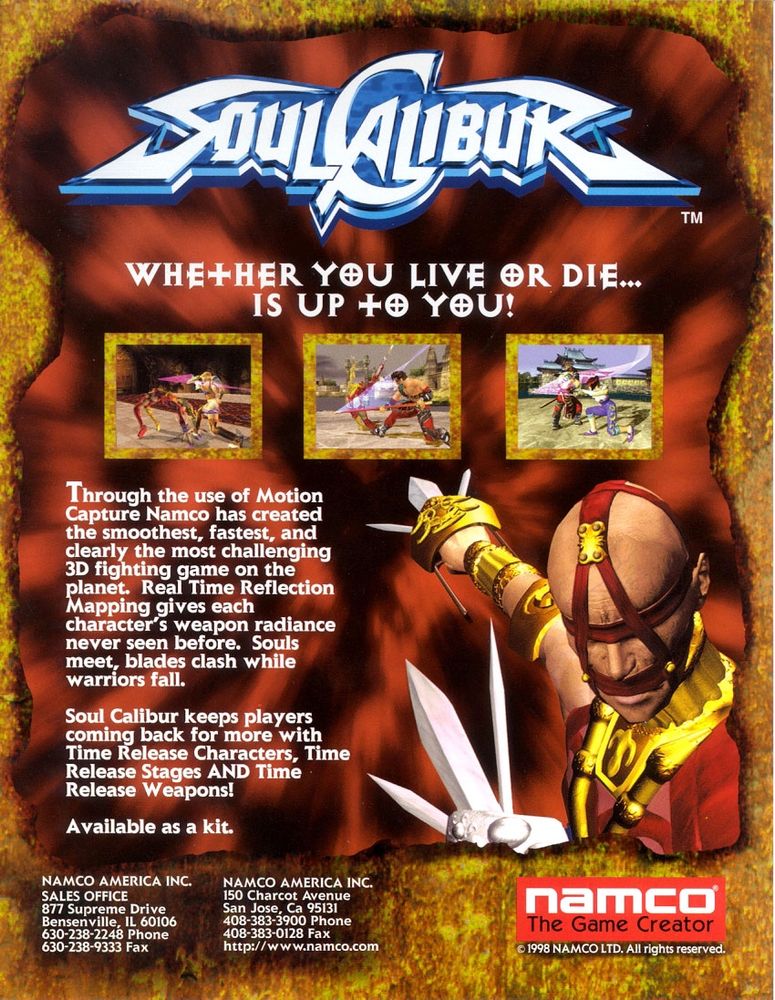 SoulCalibur ad 
Namco 
Dreamcast 
1999