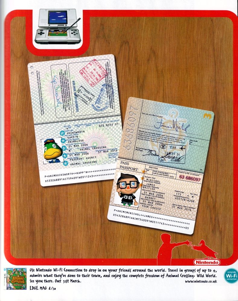Animal Crossing: Wild World ad 
Nintendo DS
2006
