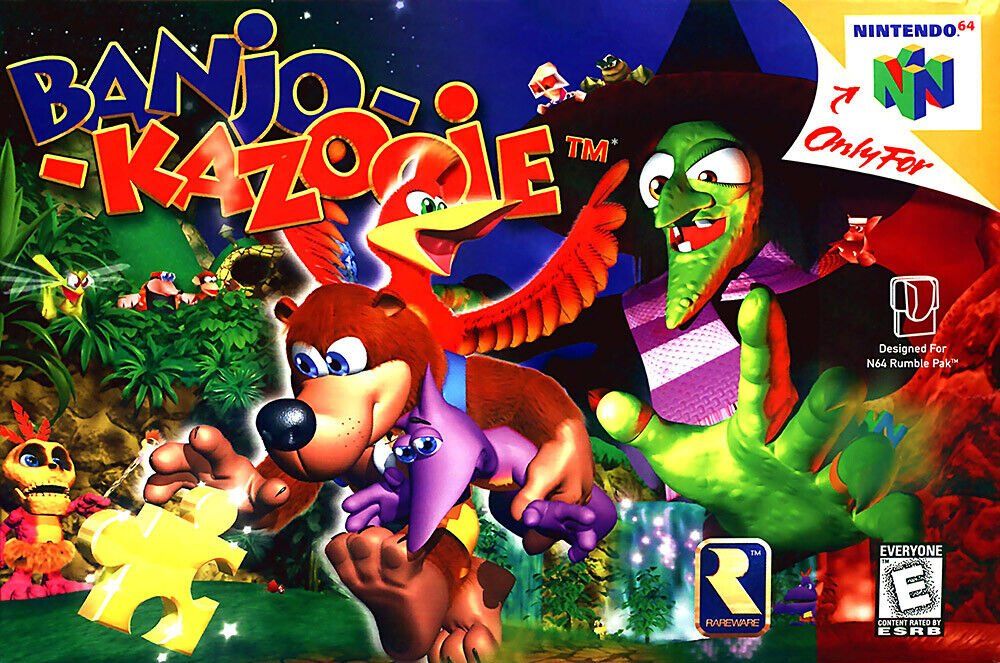 Banjo-Kazooie N64 box art 