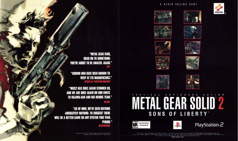 Metal Gear Solid 2: Sons of Liberty ad Konami PlayStation 2 2001