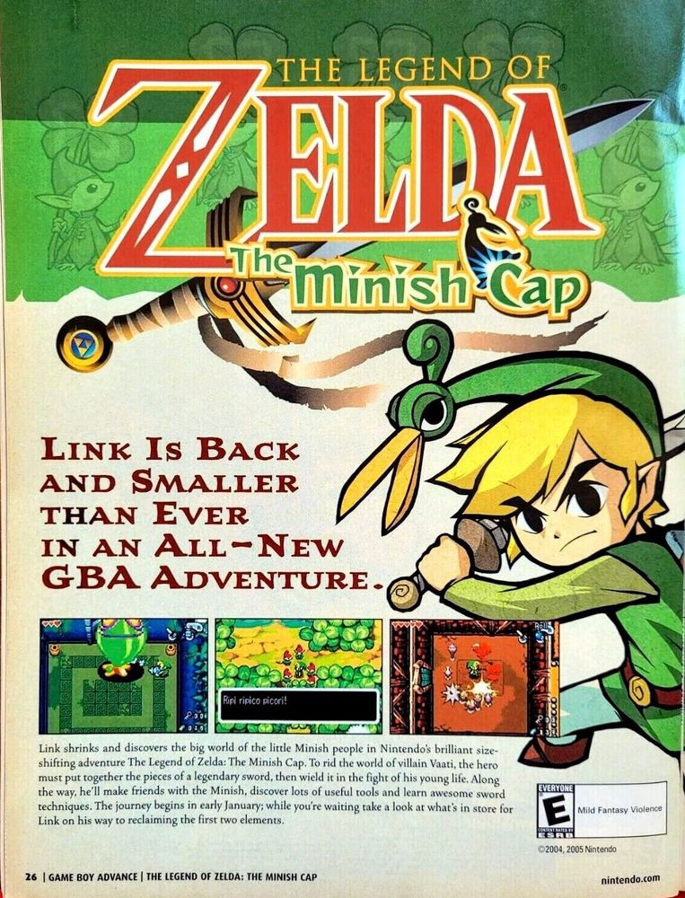 The Legend of Zelda: The Minish Cap ad 
Nintendo 
Gameboy Advance 
2005