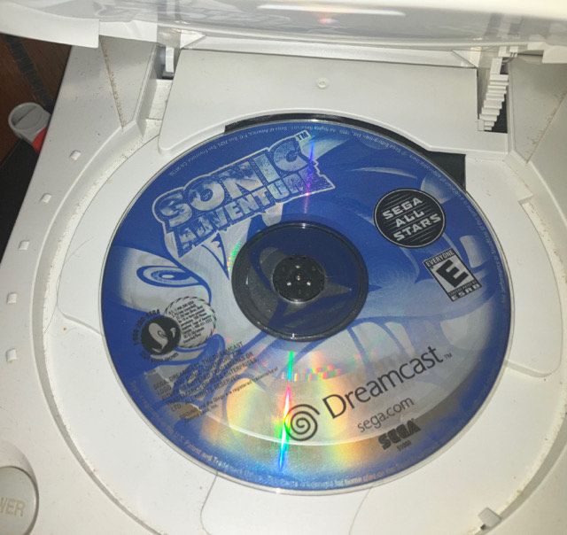 My Sonic Adventure Disc inside of a SEGA Dreamcast