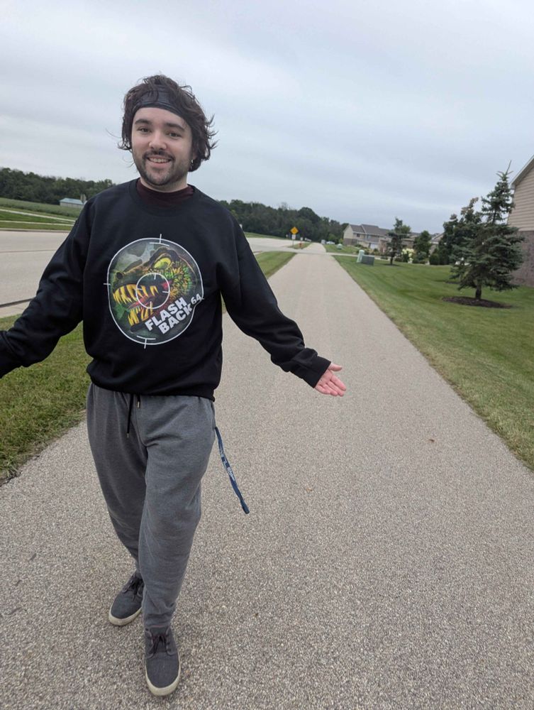 cal wearing the sick new flashback shirt