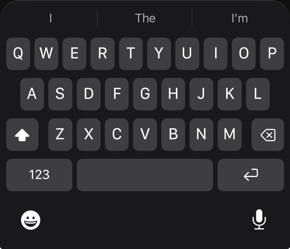 The iOS 26 keyboard