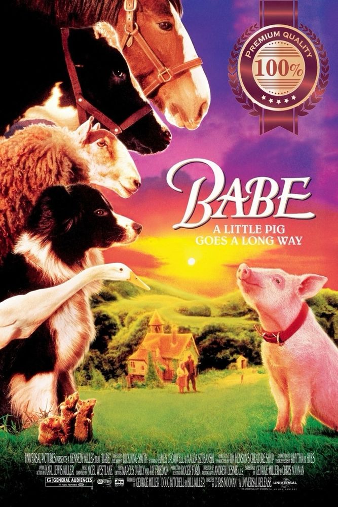 The movie poster for babe, the pig movie
