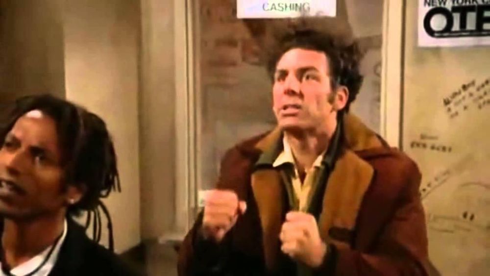 Kramer from Seinfeld enjoying a visit to OTB.