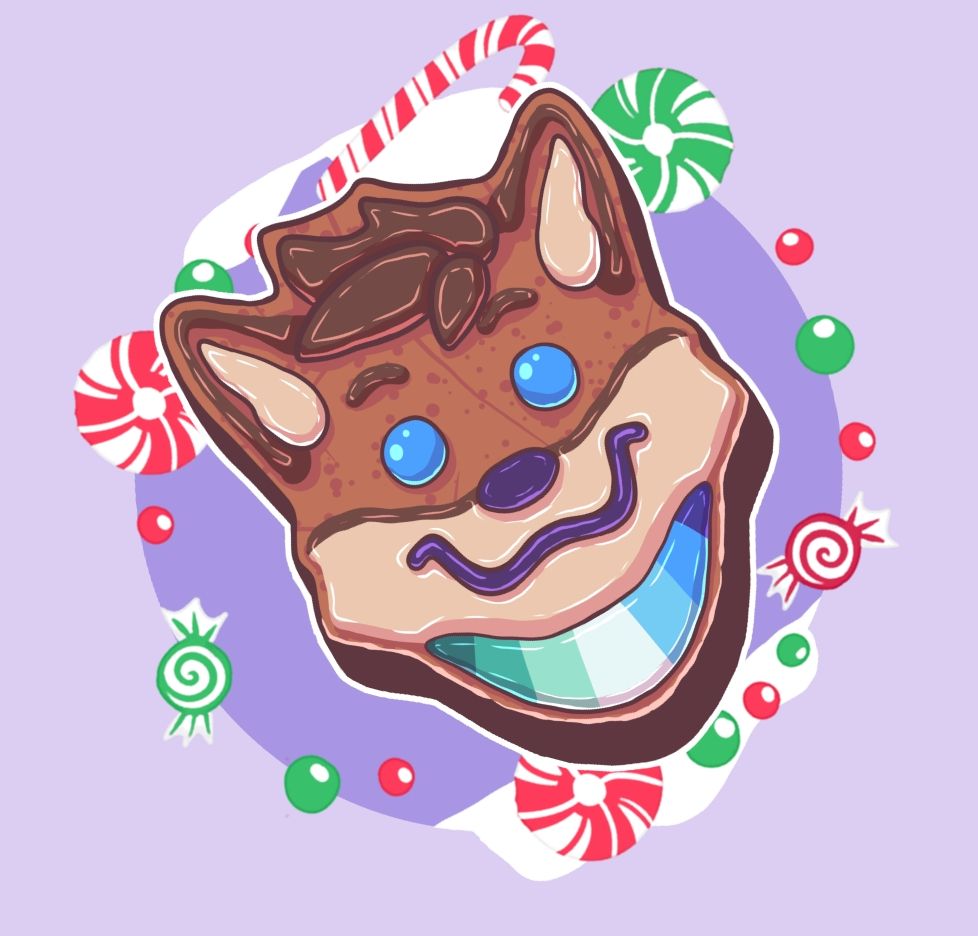 The face of Liam as a cute decorated holiday cookie!
