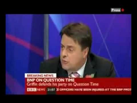Nick Griffin BNP on Question Time 