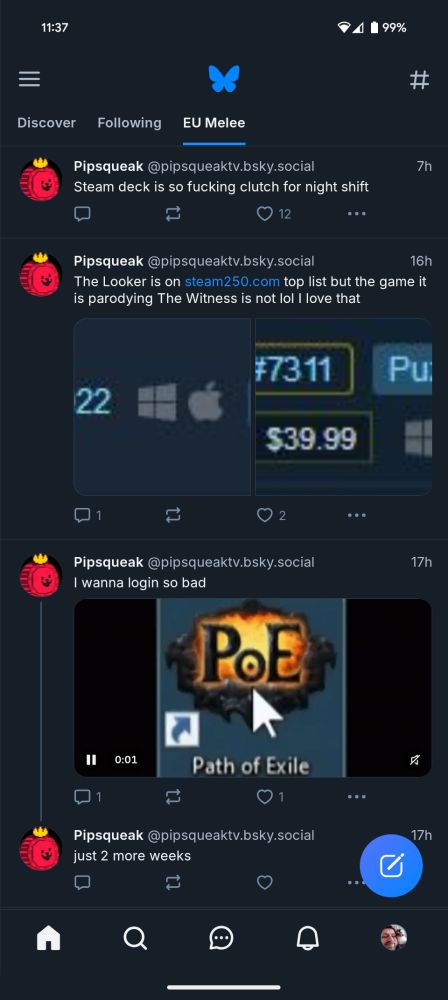 My EU feed is just Pipsqueak tweets