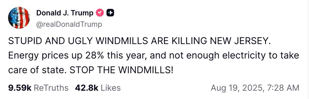 Trump post 19.8.2025 