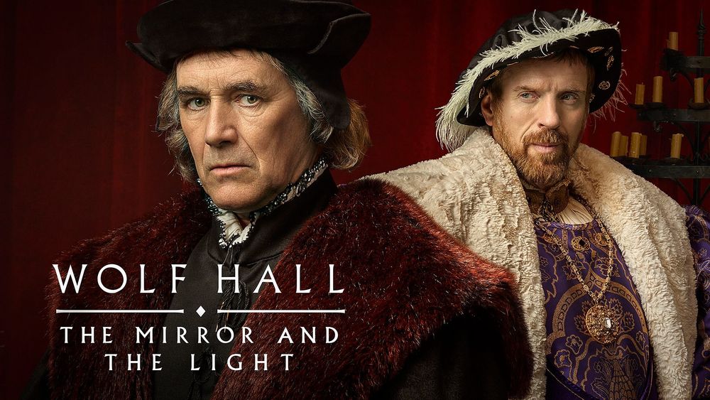 Promo image for the new season of Wolf Hall with the actors playing Thomas Cromwell and King Henry VIII