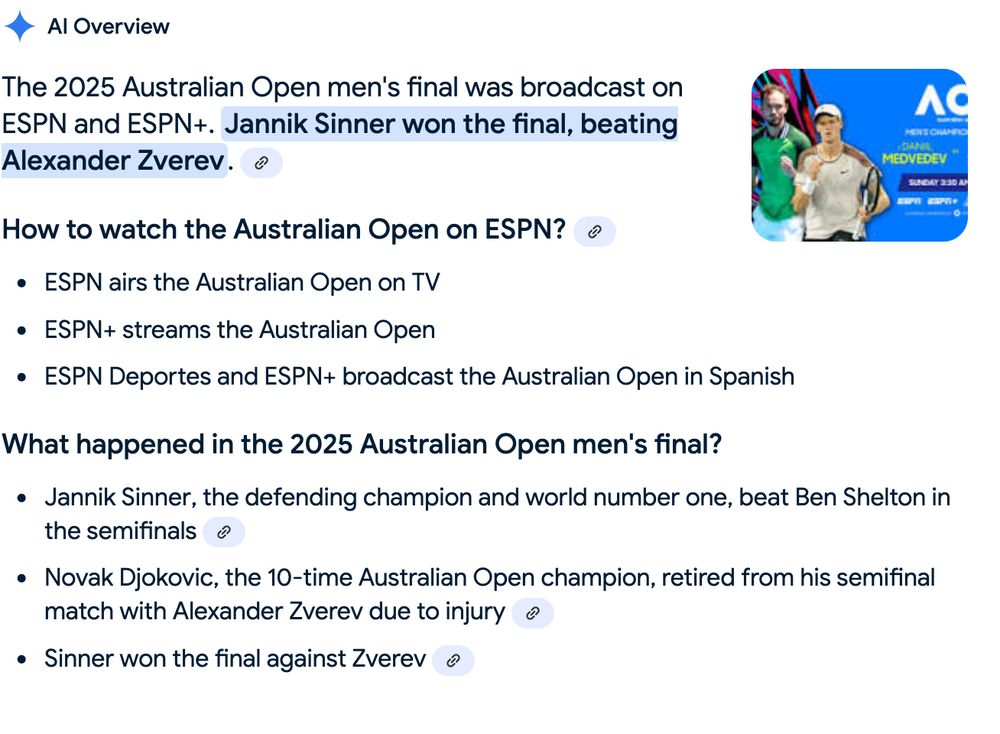 AI absolves Sinner and Zverev from having to play the Australian Open final, declaring Sinner the winner 36 hours before the match starts.