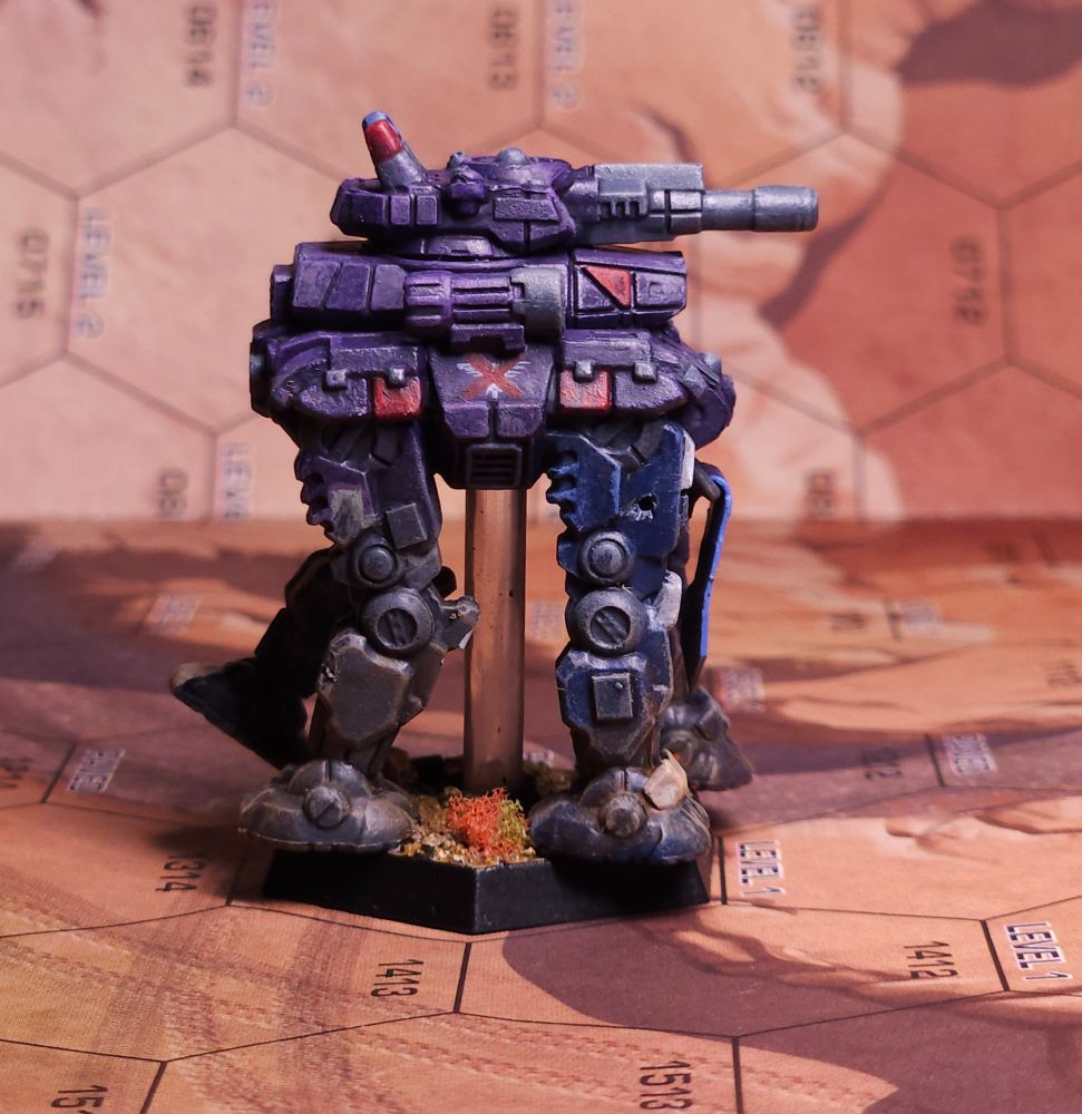 An alternate view of the Goliath from the firdt picture with a better anglenon the crossed out Free Worlds League insignia