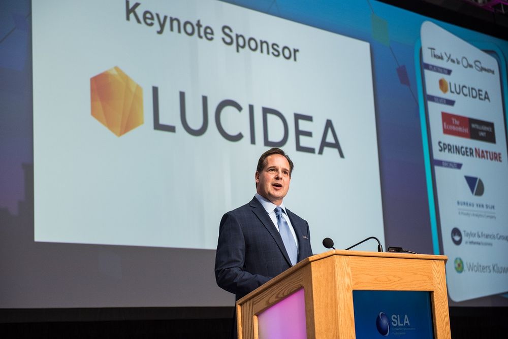 Lucidea's Dave Golan speaking at SLA.