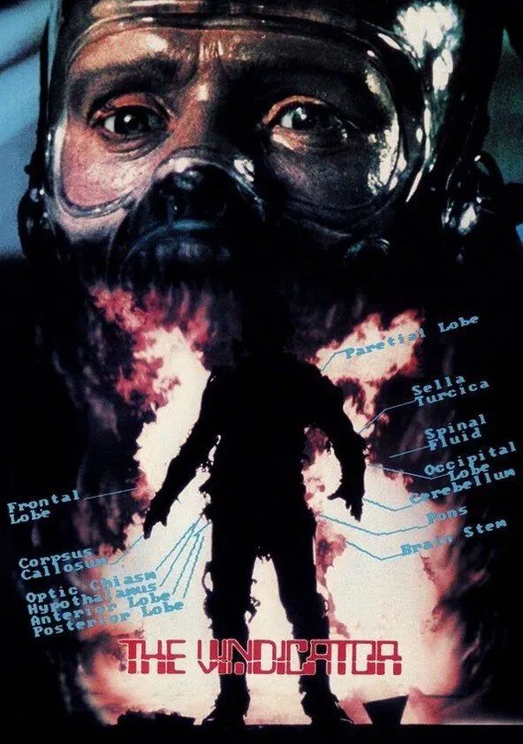 a masked man standing in the center of a fiery blaze