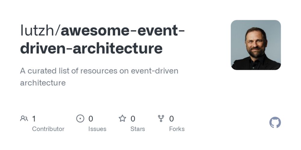 GitHub - lutzh/awesome-event-driven-architecture: A curated list of resources on event-driven architecture