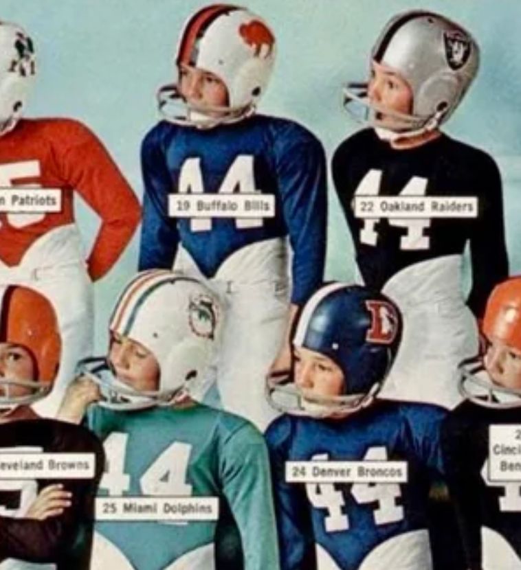 An old JC Penney's catalog picture of horrific kids NFL uniforms featuring a #44 Bills costume.