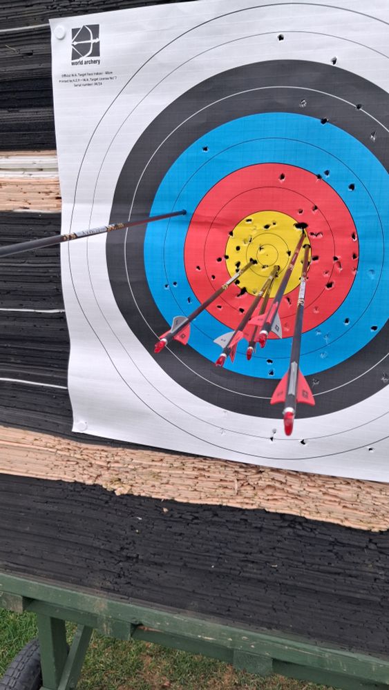 Arrows in an archery target