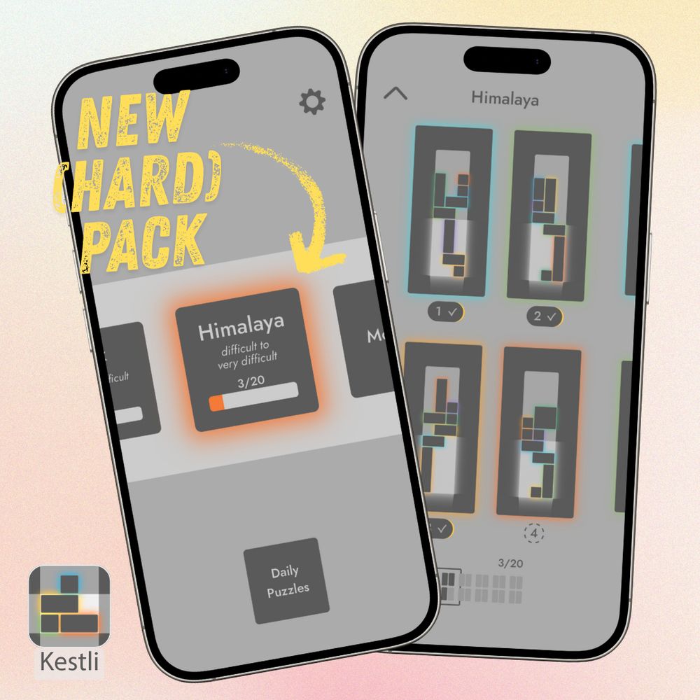 New (hard) puzzle pack for the game "Kestli".
