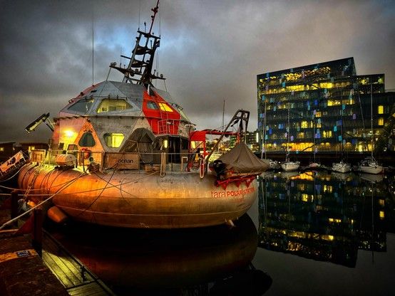 An aluminium geodesic dome atop a life-raft-like oval hull, it looks like some kind of utilitarian alien spaceship.