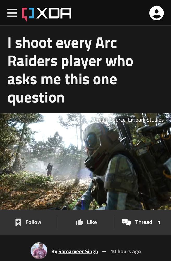 
I shoot every Arc Raiders player who asks me this one question
