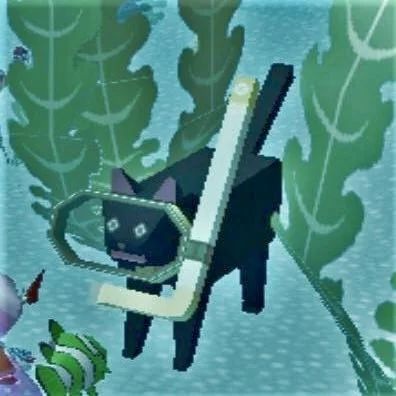 reference of a cat underwater with scubadiving gear