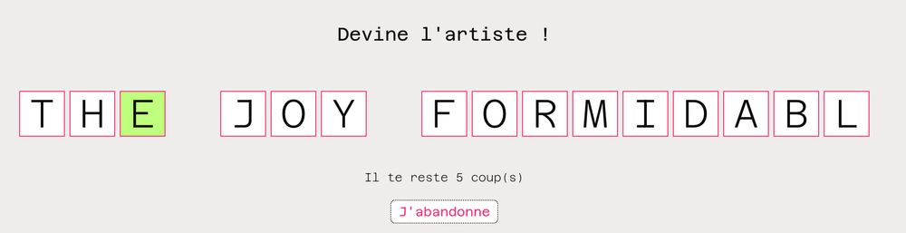 Capture d'écran d'une proposition erronée pour le jeu en ligne Pixelus.