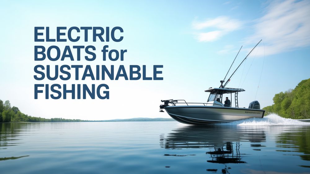 🌊 A sleek electric fishing boat gliding quietly across calm water, showcasing eco-friendly technology and clean propulsion. The scene highlights Electric Boats for Sustainable Fishing, emphasizing low emissions, reduced noise, and improved angler performance. Ideal for readers searching for modern, sustainable fishing solutions. #ElectricBoatsForSustainableFishing #EcoFriendlyFishing
