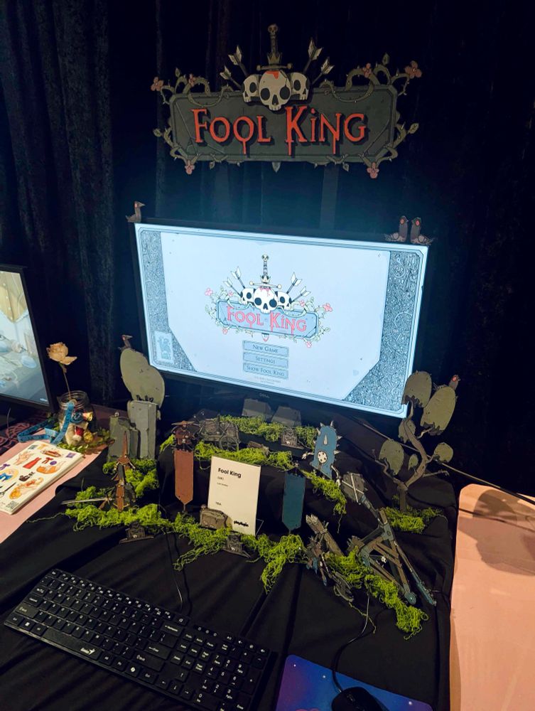 Photo of the Fool King booth at Playtopia.