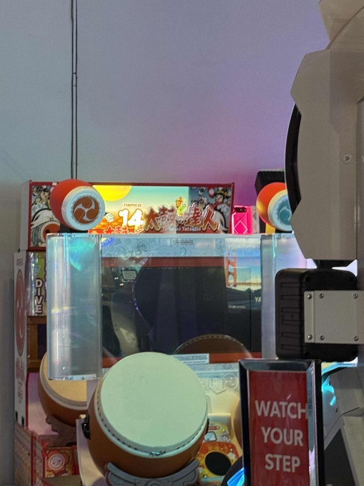 Taiko cabs being set up, screens off
