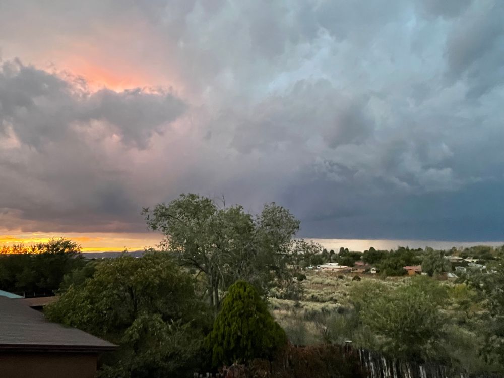 evening sky from my roof in Santa Fe NM