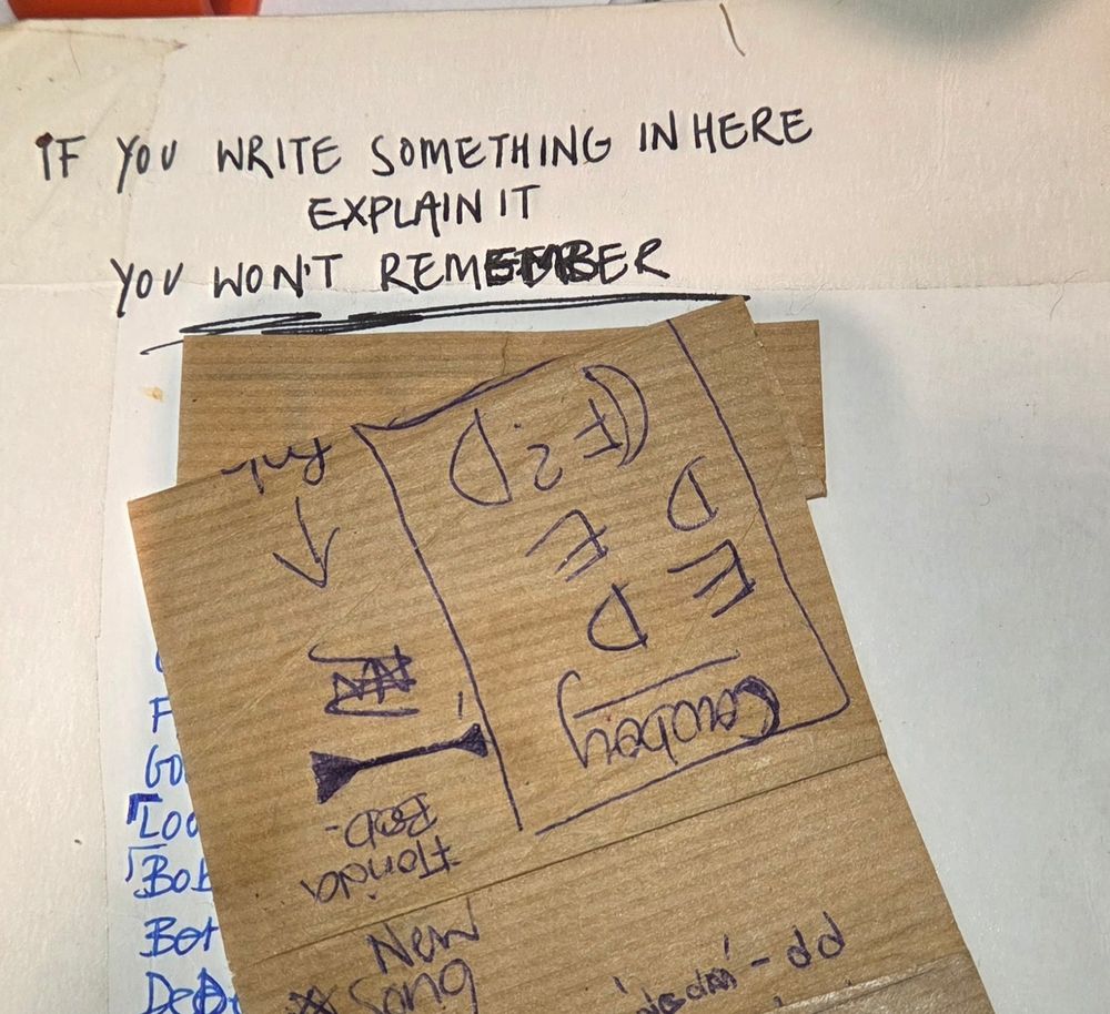 IF YOU WRITE SOMETHING IN HERE, explain it, you WON'T REMEMBER