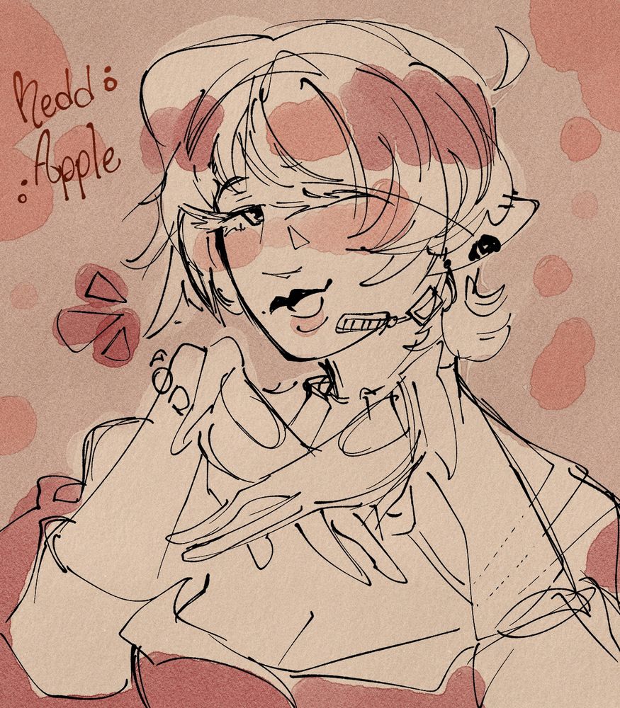 Digital art sketch of Redd Apple !