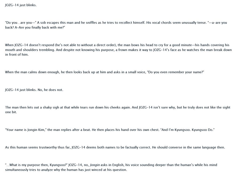 Screenshot of text from my fic, In This Lifetime.