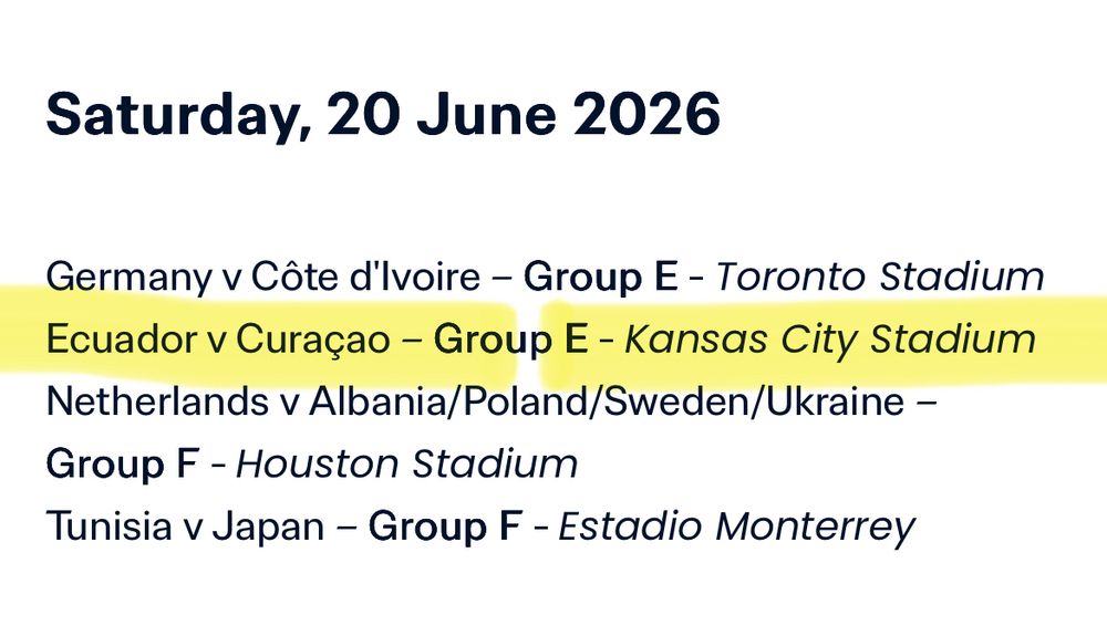 June 20, 2026 World Cup schedule 