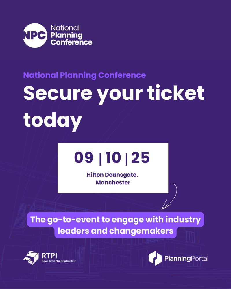 National Planning Conference - secure your ticket today.
In a white box with purple text - 9 October 2025 at Hilton Deansgate, Manchester
The go-to event to engage with industry leaders and changemakers 