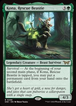 Magic the gathering card: Kona, Rescue Beastie