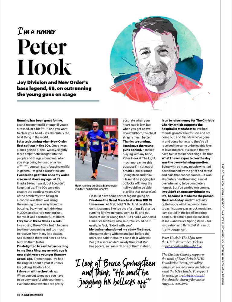 Peter Hook running article 