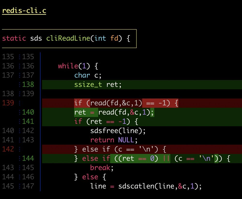 This is the screenshot of CLI tool named delta, which is a viewer for git and diff outputs for Linux and Unix developers. 