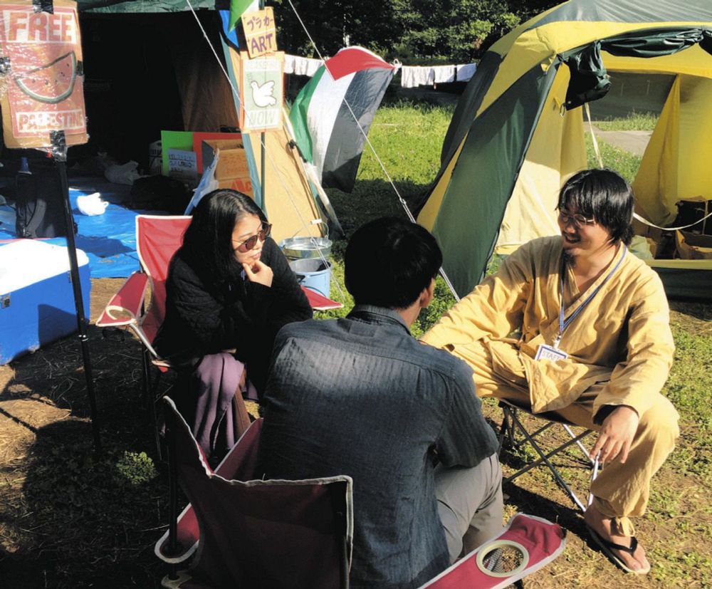 「ガザを殺すな」東大キャンパスにテントが出現した　暴力に「むかつく」若者たち　日本でも広がる抗議の輪：東京新聞 TOKYO Web