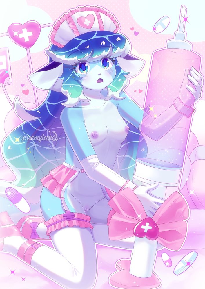 Tags: female, merdog, canine, dog, fantasy, mermaid, partially nude, boobs, nipples, pussy

Mutya is partially nude thus both topless and bottomless. She's blushing and looking at the viewer.