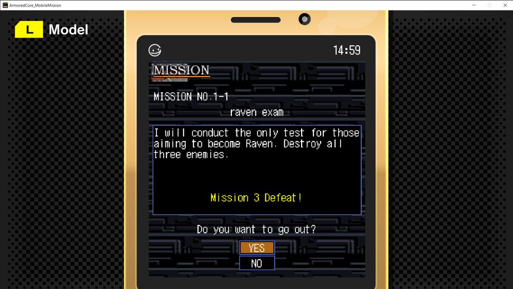 Mission briefing in placeholder machine-translated English