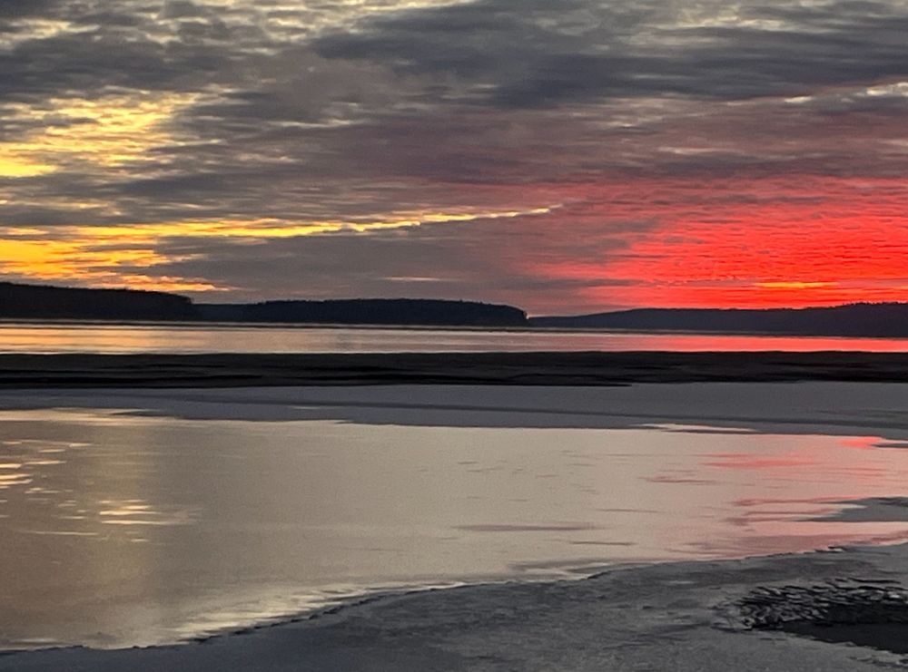 The Mackenzie River at sunrise.